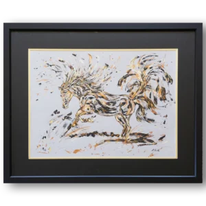 ' Leaping Horse '. Original Painting.