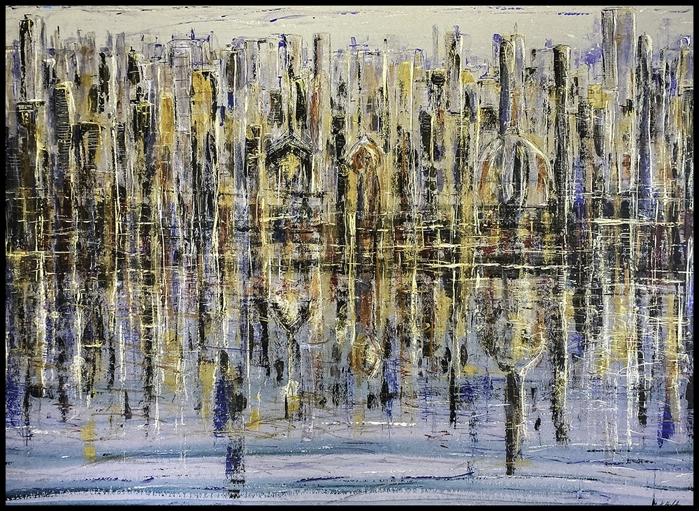 'Faith: Living Together II'. Hand Embellished Stretched Canvas Art. - Image 2