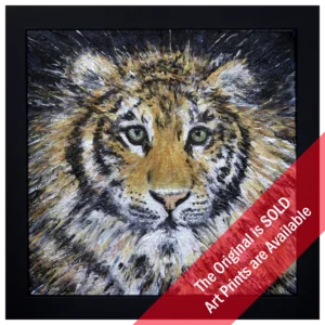 'Midnight Tiger', Karen Holt. Original Painting.