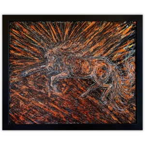 'Tempest: Bronze Stallion'. Original Painting.